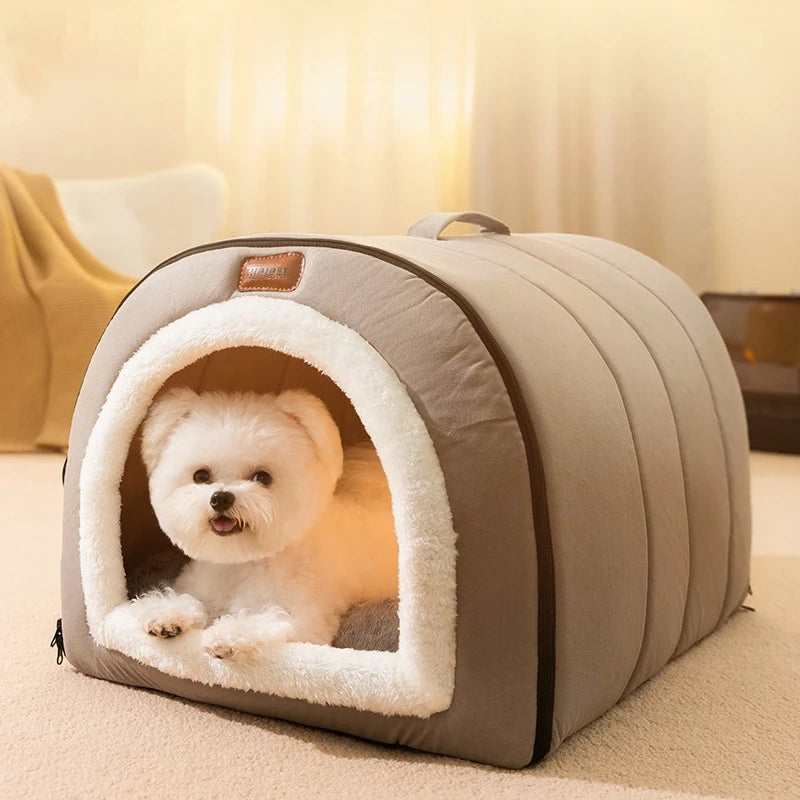 Thickening Tents Bed Nest For Dogs Soft Cat Nest Kennel Winter Cozy Pet House Enclosed Cat House Doghouse Cat Sofa Pet Supplies