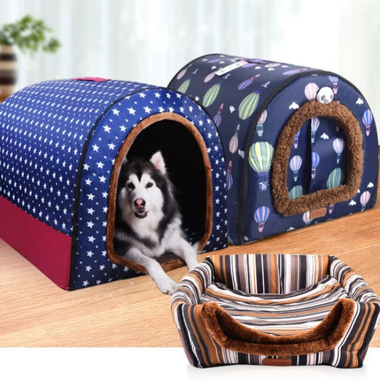 Indoor Pet Dog House Soft Cozy Dog Cave Bed Foldable Removable Warm House Nest With Mat For Small Medium Pet Cats Animals Kennel