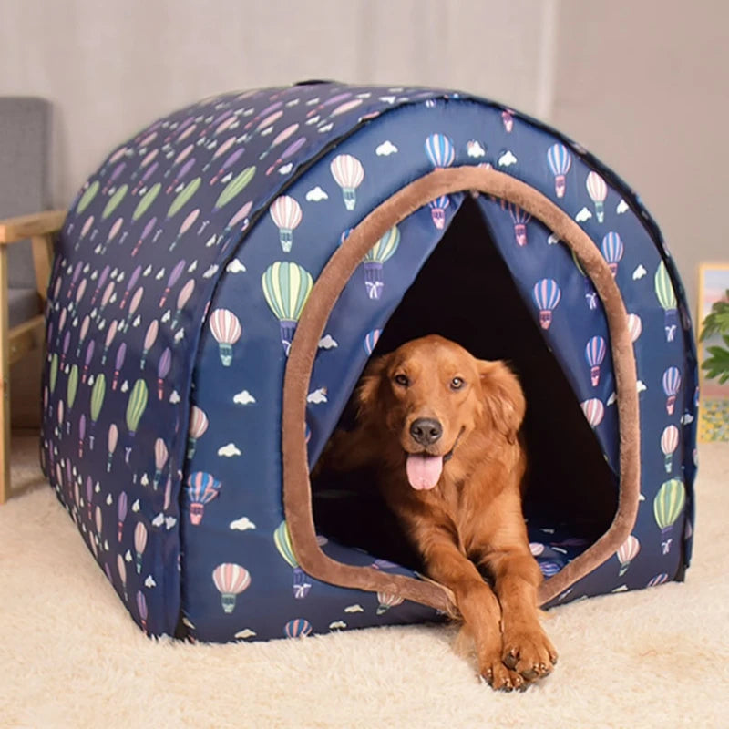 Indoor Pet Dog House Soft Cozy Dog Cave Bed Foldable Removable Warm House Nest With Mat For Small Medium Pet Cats Animals Kennel