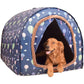 Indoor Pet Dog House Soft Cozy Dog Cave Bed Foldable Removable Warm House Nest With Mat For Small Medium Pet Cats Animals Kennel