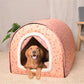 Indoor Pet Dog House Soft Cozy Dog Cave Bed Foldable Removable Warm House Nest With Mat For Small Medium Pet Cats Animals Kennel