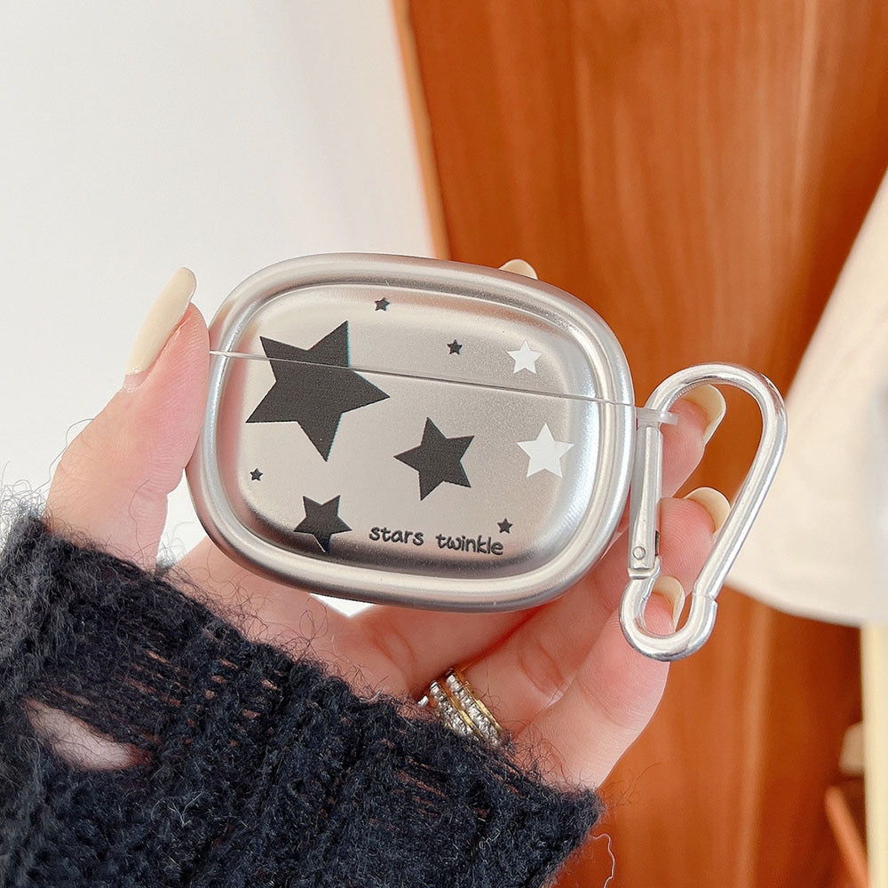 Prixshop - Plating Silver Stars AirPods Cases