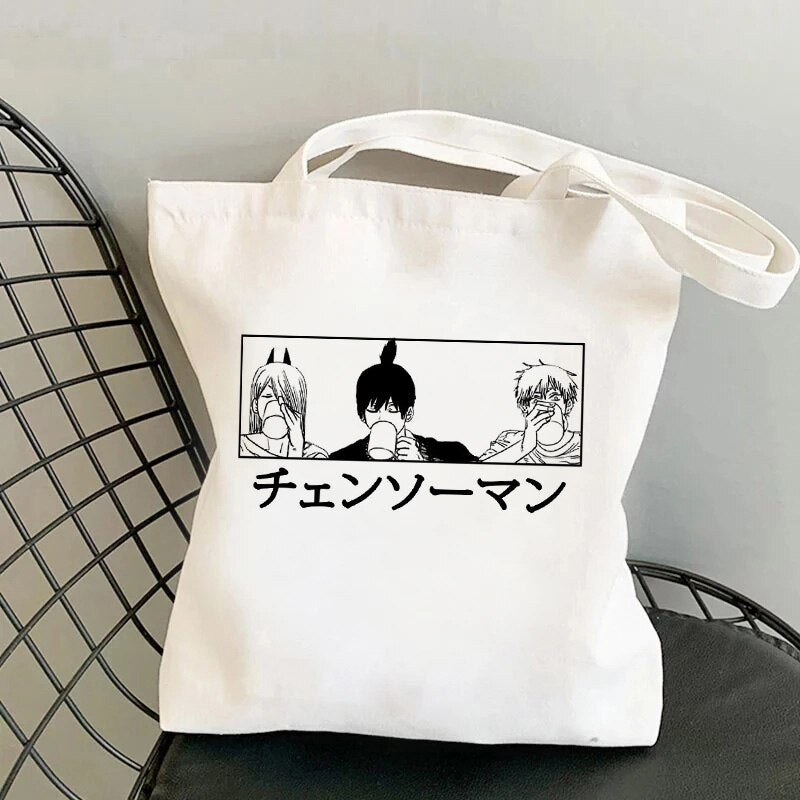 Ahora - Japanese Anime Chainsaw Man Tote Bag