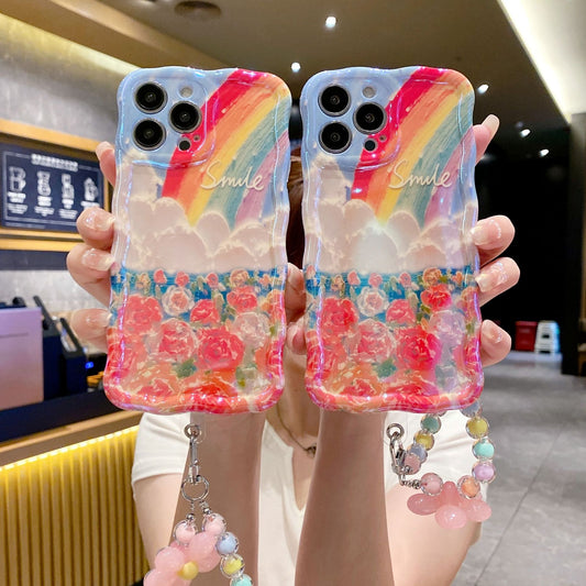 Ahora - Oil Painting Rainbow Blossoms Phone Case